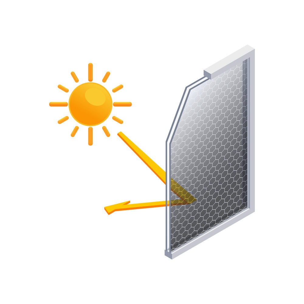 Solar glass graphic